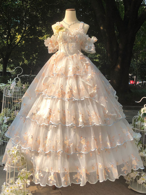 Sweet Lolita Dress Polyester Sleeveless Bride Dress