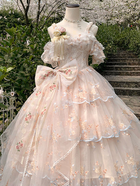 Sweet Lolita Dress Polyester Sleeveless Bride Dress