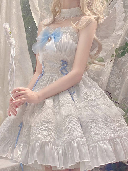 Sweet Lolita Dress Polyester Sleeveless Jumper Dress