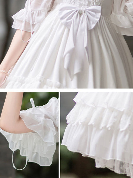 Sweet Lolita Dress Polyester Sleeveless Jumper Lolita Wedding Dress