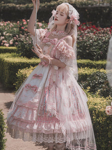 Sweet Lolita Dress Polyester Sleeveless Lolita Wedding Dress Bride Lolita Dress