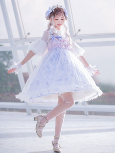 Sweet Lolita Dress Polyester Sleeveless Sweet Jumper Dress