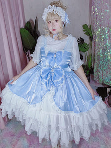 Sweet Lolita Dress Polyester Sleeveless Sweet Jumper Lolita Dress