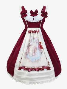 Sweet Lolita Dress Polyester Sleeveless Sweet Jumper Skirt Lolita Dress