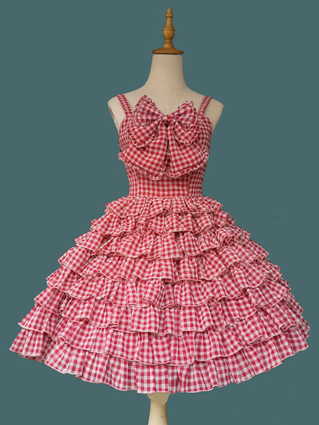 Sweet Lolita Dress Tulle Sleeveless Ruffles Jumper Dress