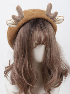 Sweet Lolita Hat Coffee Brown Accessory Polyester Lolita Accessories