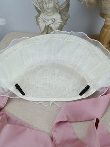 Sweet Lolita Hat Pearls Ruffles Accessory Polyester White Lolita Accessories