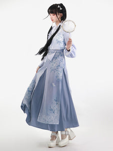 Sweet Lolita Outfits Blue Gray Fringe Long Sleeves