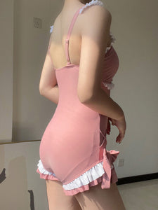 Sweet Lolita Outfits Pink Ruffles Sleeveless Jumpsuit
