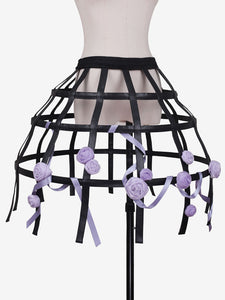 Sweet Lolita Petticoats Polyester Applique Accessory Purple Woven Lolita Underskirt