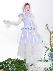 Sweet Lolita SK Lavender Lace Ruffles Lolita Skirts