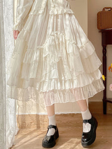 Sweet Lolita SK Ruffles White Lolita Skirts