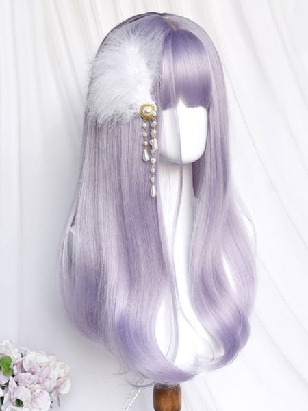 Sweet Lolita Wig Lavender Long Heat-resistant Fiber Lolita Accessories