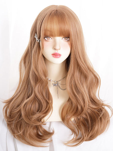 Sweet Lolita Wigs 26 Inches Tousled Heat-resistant Fiber Flaxen Lolita Accessories