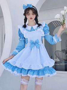 Sweet Maid Lolita Dress Polyester Short Sleeves Dress
