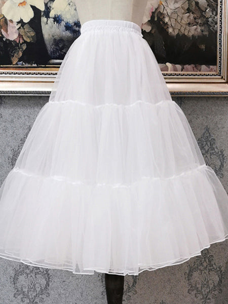 Tulle Lolita Petticoats Tiered White Lolita Skirt