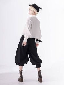 【Pre-sell】 Gothic Lolita Ouji Fashion Bows Long Sleeves Blouse Shirt