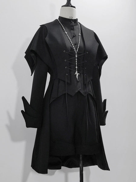 【Pre-sell】 Gothic Lolita Ouji Fashion HIgh Neck Shirt
