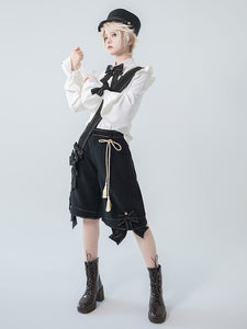 【Pre-sell】 Gothic Lolita Ouji Fashion Long Sleeves Bows Ruffles Shirt