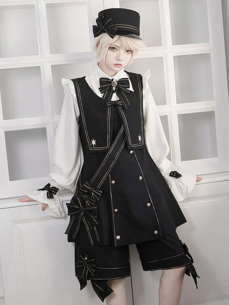 【Pre-sell】 Gothic Lolita Ouji Fashion Long Waistcoat