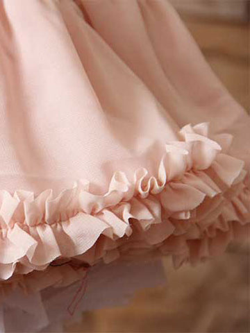 Pink Lolita Petticoat Tiered Lace Polyester Petticoat
