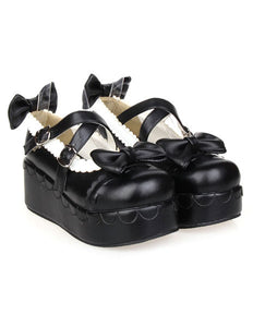 Bows Decor Platform Lolita Shoes