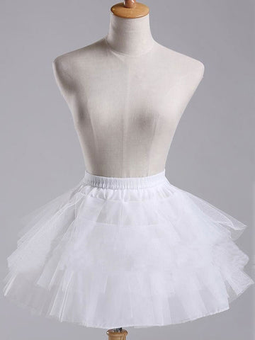 Sweet Lolita Petticoat White Short Organza Tiered Tu Tu Skirt