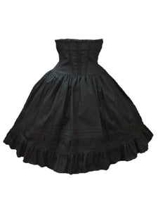 Classic Lolita Skirt SK Cotton Ruffles Two Tone High Rise Lolita Skirt