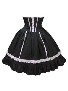 Sweet Lolita Skirt SK Cotton Layered Ruffles Two Tone Lolita Skirt