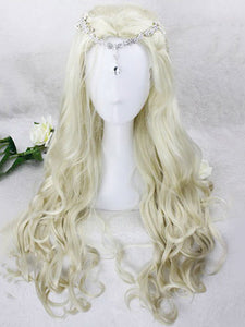 Classic Lolita Wigs Gold Long Curly Spiral Curls Synthetic Hair Wigs