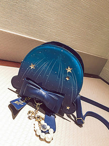Sweet Lolita Bag Ombre Starlet Bow Pearl PU Lolita Shoulder Bag