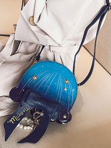 Sweet Lolita Bag Ombre Starlet Bow Pearl PU Lolita Shoulder Bag