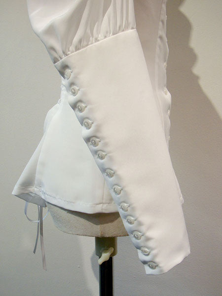 Gothic Lolita Shirt Ruffle Lace Up Button White Lolita Top