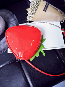 Red Lolita Bag Strawberry PU Lolita Chain Bag