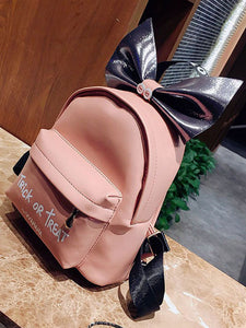 Sweet Lolita Backpack Bow Letter Print PU Lolita Bag