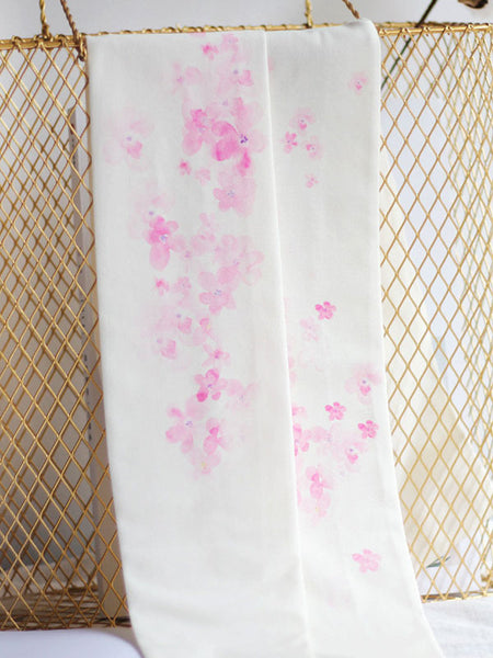 White Lolita Stocking Sakura Velvet 480D Winter Lolita Pantyhose