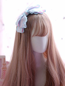 Sweet Lolita Headdress Lace Pearl Bow Satin Lolita Hair Accessory