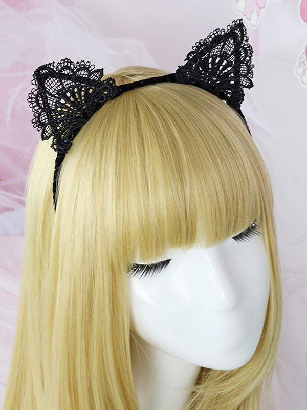 Sweet Lolita Hair Clasp Lace Black Lolita Hair Accessory