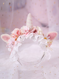 Sweet Lolita Hair Clasp Ruffle Flower Lace Bow Lolita Hair Accessory
