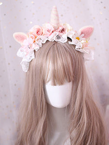 Sweet Lolita Hair Clasp Ruffle Flower Lace Bow Lolita Hair Accessory