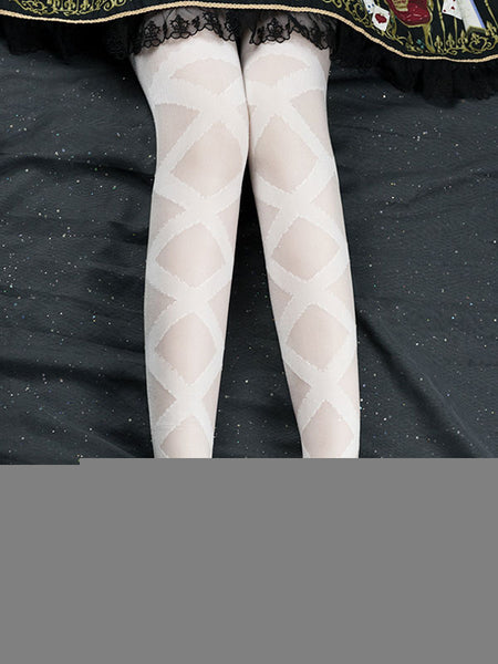 Classci Lolita Stocking Ribbon Doll Rayon Knee High Sock