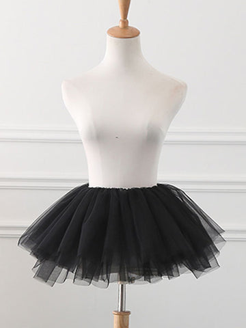 Tulle Lolita Petticoats Crinoline Tutu Skirt Black Lolita Underskirt