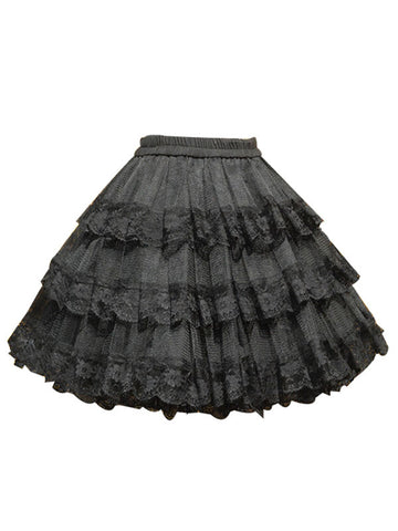 Black Lolita Petticoats Lace 3 Layer Lolita Underskirt