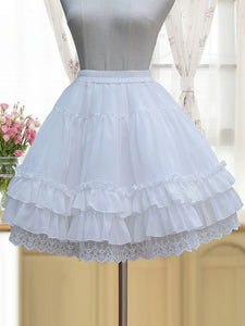Sweet Lolita Petticoats Lace Woman White Lolita Underskirt