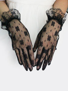 Royal Lolita Gloves White Embroidered