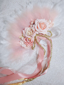 Pink Lolita Accessories Flowers Feathers Poly Cotton Blend Accessory Miscellaneous