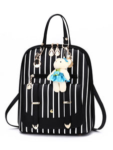 Sweet Lolita Bag Black PU Leather Backpack Lolita Accessories