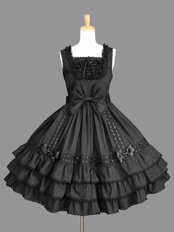 Classic Lolita JSK Dress Ruffles Pink Lolita Jumper Skirts