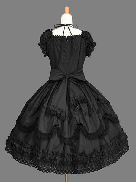Classic Lolita OP Dress Black Ruffles Lolita One Piece Dresses