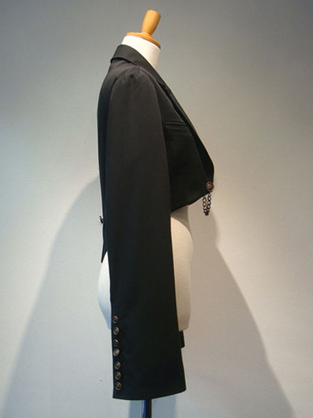 Gothic Lolita Coats Black Christmas Metal Details Cotton Blend Lolita Outwears